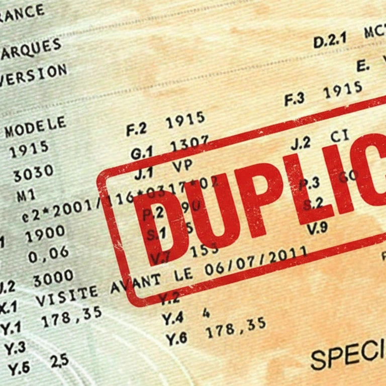 Carte grise perdue, volée ou abîmée - Duplicata