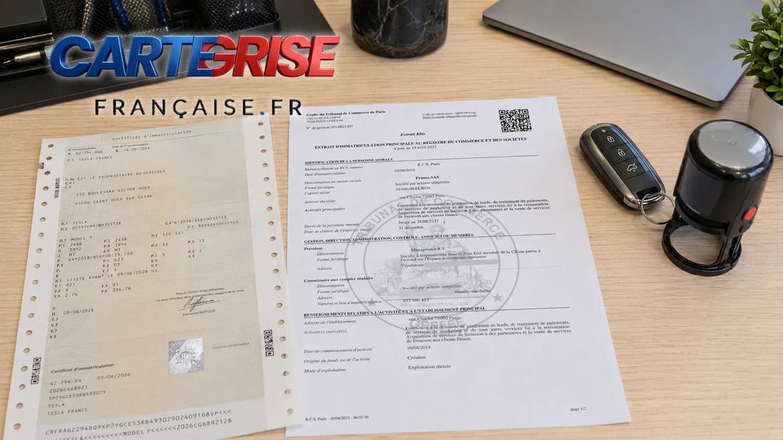 Carte grise entreprise et société 2026 - immatriculer un véhicule au nom de sa société
