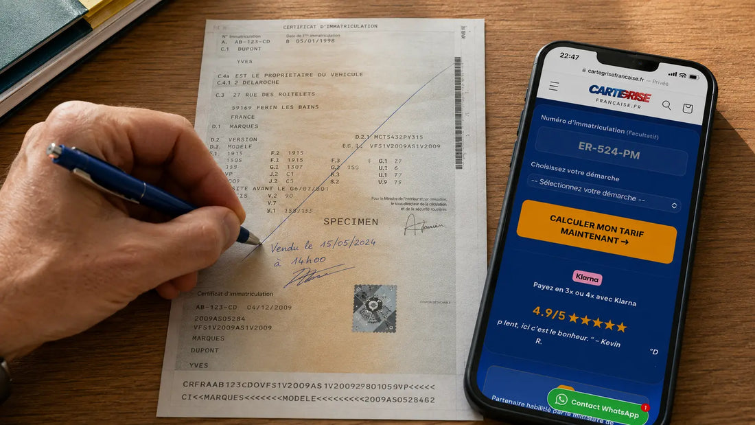 Comment barrer une carte grise 2026 : quoi écrire, où signer, qui garde quoi