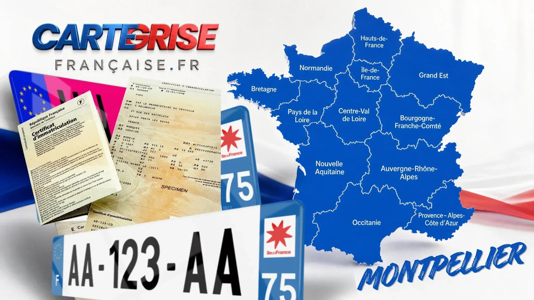 Place de la Comédie à Montpellier — carte grise en ligne Hérault 2026