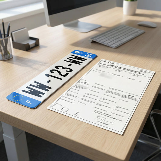 WW Provisoire. Immatriculation temporaire